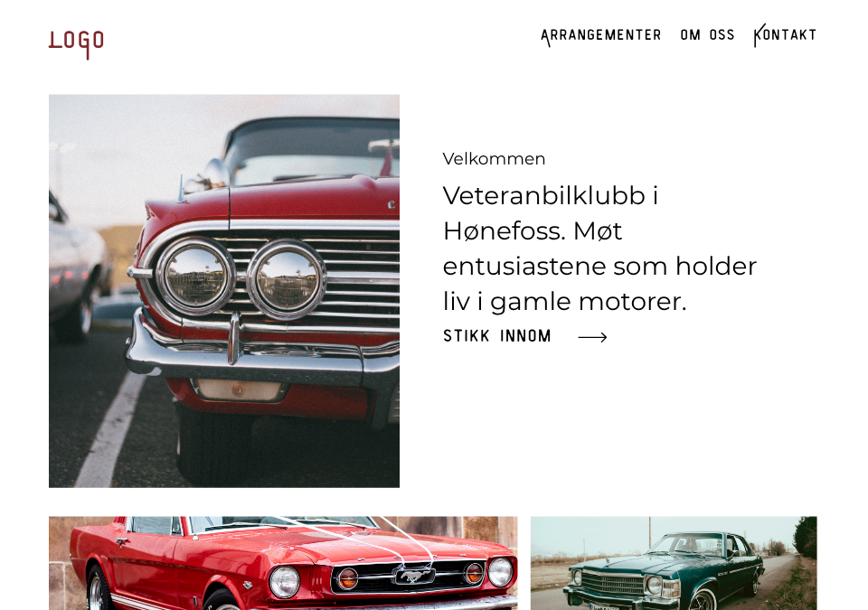 Eksemepel på en ferdig nettside